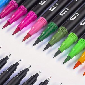 Watercolor Art Markers Brush Pen Dual Tip Fineliner Drawing For Calligraphy Painting 120Colors Set Art Supplies